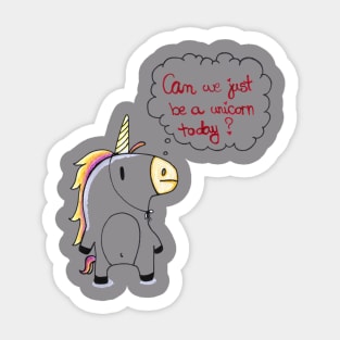 Be a unicorn cute rainbow kids print Sticker